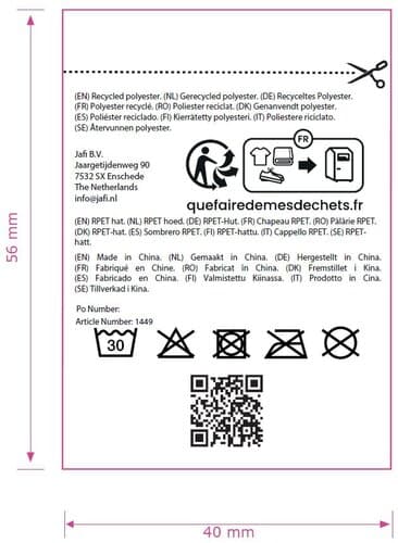 Strickmütze mit Label 100% rPET