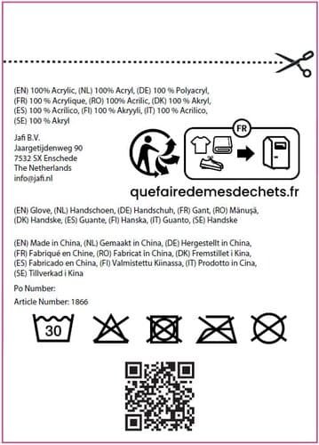 Touchscreen Handschuhe mit Label