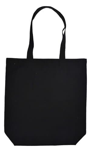 Bauwolltasche mit langen Henkeln und Bodenfalte, 300 gr/m²