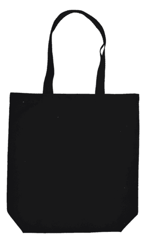 Bio-Bauwolltasche mit langen Henkeln und Bodenfalte, 300 gr/m²