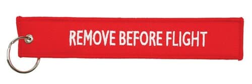Remove before flight Hangtag