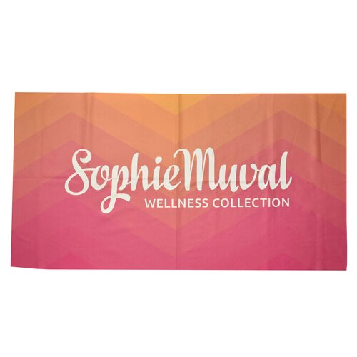 Sophie Muval Badetuch mit Sublimation Bordüre, 140x70 cm, 400 gr/m²