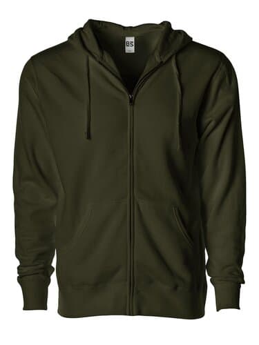 BS Vega Hoodie mit durchgehendem Reißverschluss, 280 gr/m²