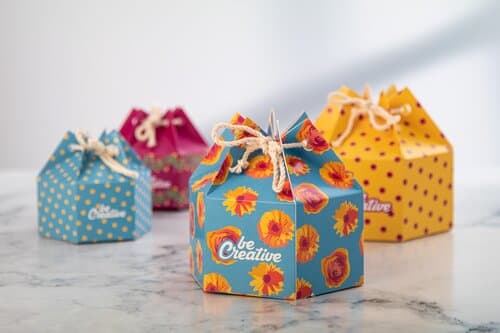 CreaBox HexaCord M Sechseckige Geschenkbox