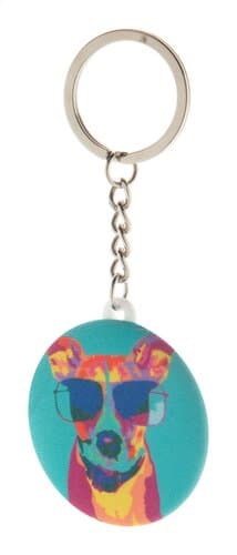 KeyBadge RPET Mini Button-Schlüsselanhänger