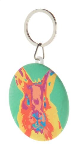 KeyBadge RPET Maxi Button-Schlüsselanhänger