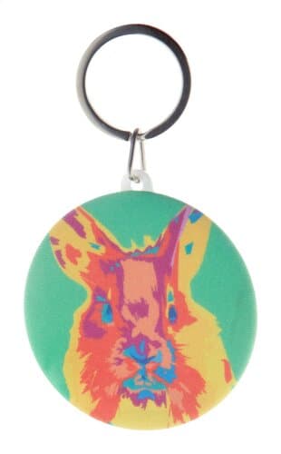 KeyBadge RPET Maxi Button-Schlüsselanhänger