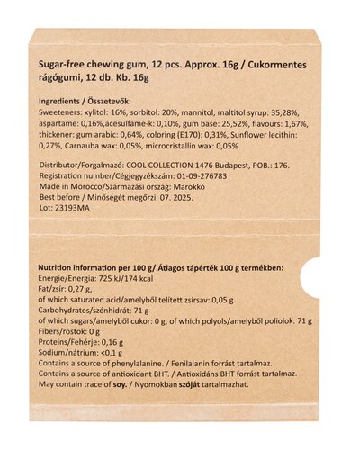 CreaChew 12 Eco Individuell bedruckbarer Kaugumiiblister
