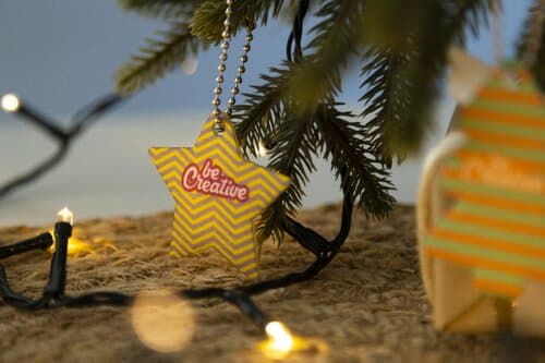 CreaFelt Key Xmas Schlüsselanhänger Weihnachten, Stern