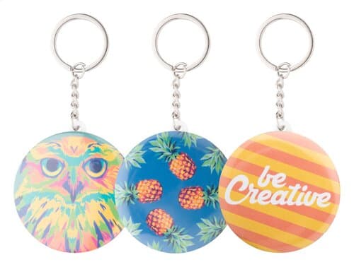 KeyBadge Bottle Button-Schlüsselanhänger