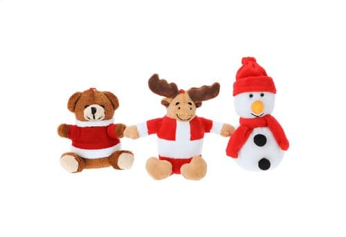 Velin Weihnachts-Plüsch-Schlüsselanhänger, Schneemann