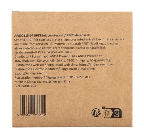 Vagnes Weihnachtsuntersetzer-Set RPET