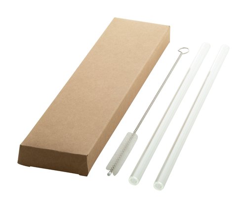 GlasSip Glas-Trinkhalm-Set