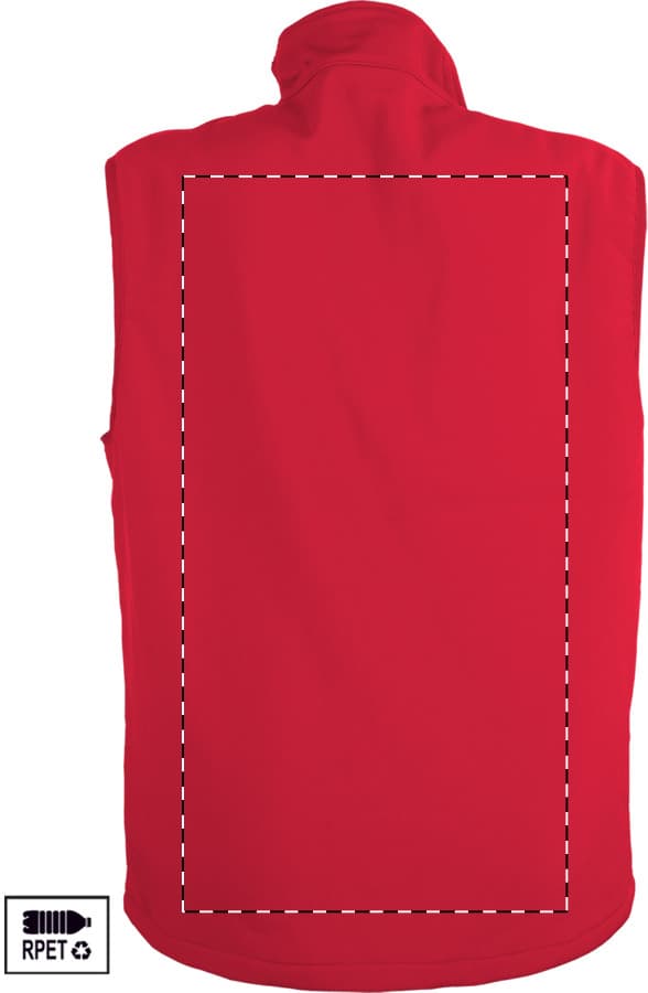 Shelles RPET-Softshellweste – Druckbeispiel Digital-Transferdruck (bis 50 cm²), max. 250 x 350 mm - Rückseite
