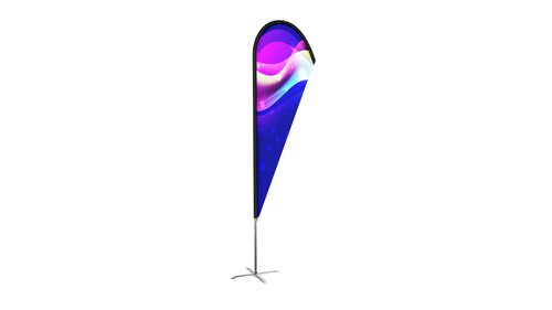 Beachfahne Tropfenform 3m