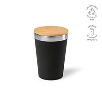 Don Reisebecher recy.Edelstahl mit Bambusdeckel, 400 ml. Doppelwandig