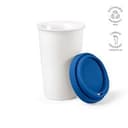 Tagus Reisebecher aus Keramik, 330 ml. Doppelwandig mit farbigem Deckel