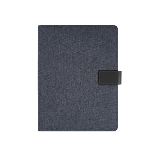 Tolstoy A4-Mappe rPET. Notizblock mit 64-seitigem FSC.Verschluss aus rPU