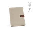 Eliot A4-Mappe aus recyc.Baumwolle. Notizblock mit 64-seitigem FSC