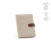Eliot A5-Mappe aus recyc.Baumwolle. Notizblock mit 64-seitigem FSC