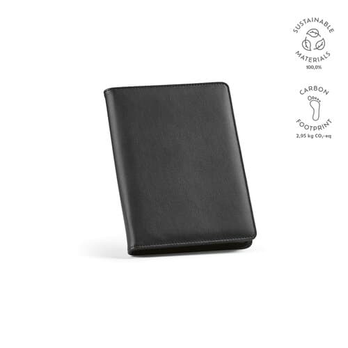 Orwell A5-Mappe aus rPU. Notizblock mit 64-seitigem FSC und Reißverschluss