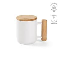 Douro Keramik Tasse mit Bambus 380ml Für Sublimationsdruck geeignet