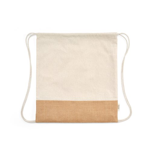 Denali Kordelzugbeutel recy.Baumwolle (180 g/m²) und Jute (275 g/m²)