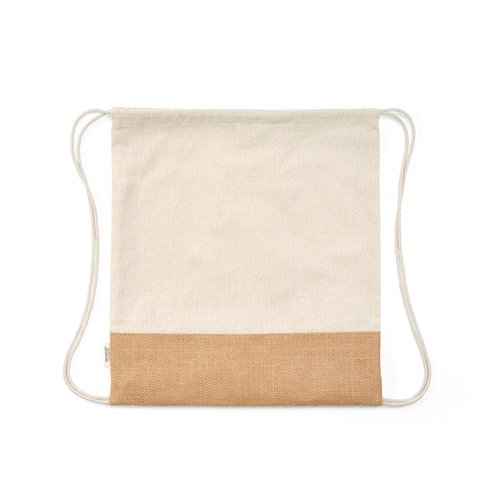 Denali Kordelzugbeutel recy.Baumwolle (180 g/m²) und Jute (275 g/m²)