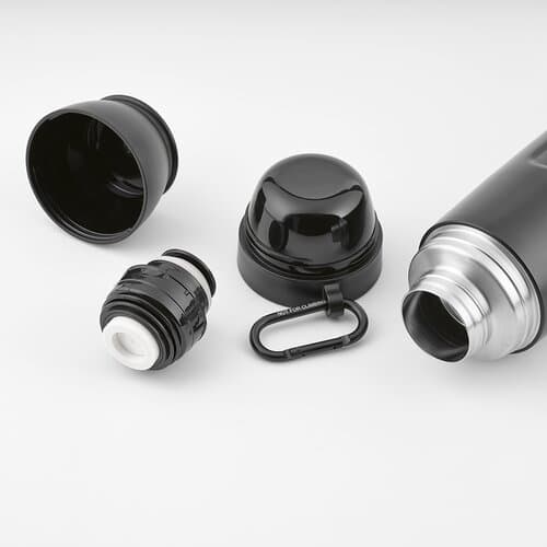 Flinders Thermos recy.Edelstahl, 1080 ml. Mit 2 Bechern und Karabiner