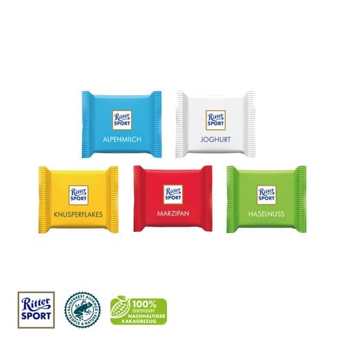 Werbe-Klappkarte mit Ritter SPORT Mini