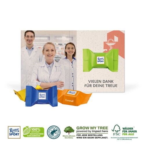 WERBE-KLAPPKARTE - Ritter SPORT Schokowürfel