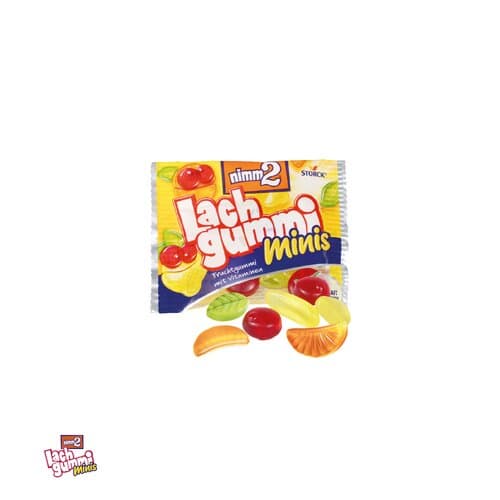 WERBE-KLAPPKARTE - nimm2 lachgummi minis