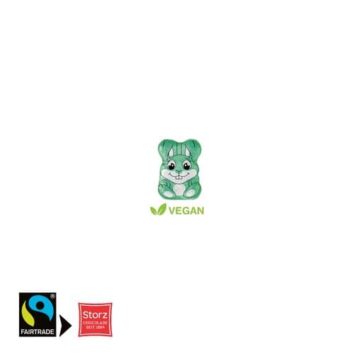 Werbe-Klappkarte Osterhase Vegan