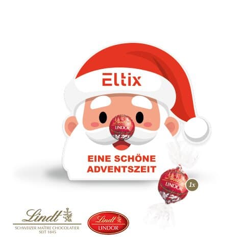 Weihnachtsmann mit Lindt Lindor Kugel