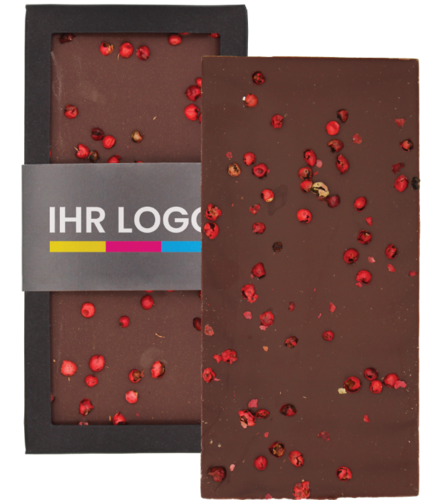Schokoladentafel Zartbitter mit Rosa Pfeffer