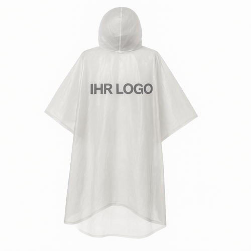 Regenponcho mit individuellem Aufdruck
