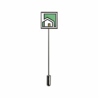 Pin Lapel Metal Square 15 mm