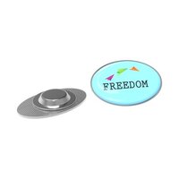 Pin Metal with magnet Oval