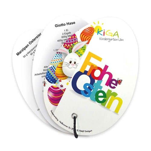 Backförmchen mit Rezeptblock Osterei