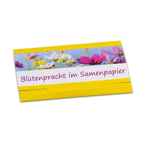 Samenpapier im Klappkärtchen