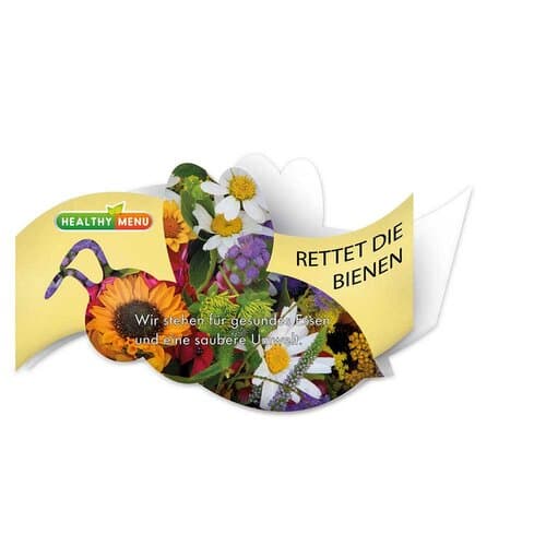 Bienen Klappkärtchen mit Samen