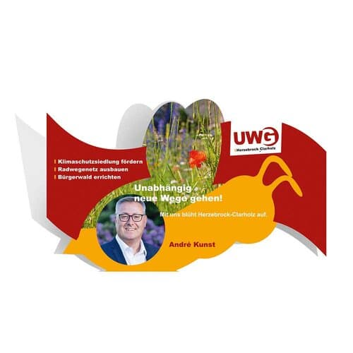 Bienen Klappkärtchen mit Samen