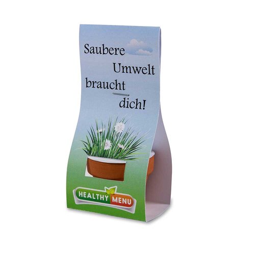 Logo-Töpfchen Überreichverpackung mit Samen