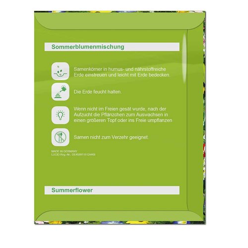 Samentütchen Klein - Standardmotiv  - Sommerblumenmischung