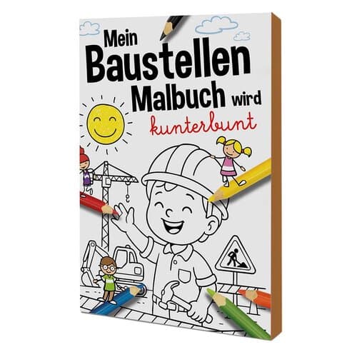 Malbuch / Mal-Set A6 - Baustelle