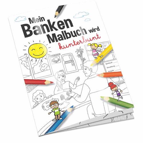 Malbuch / Mal-Set A6 - Banken