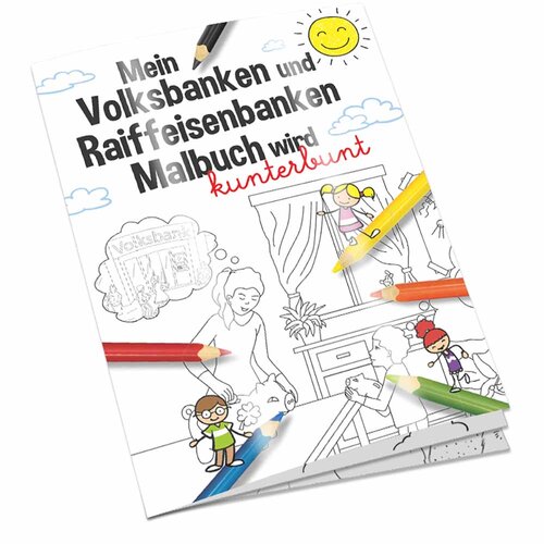 Malbuch / Mal-Set A6 - Volksbanken&Raiffeisenbanken