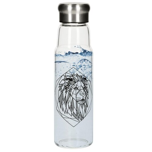 Glasflasche mit Hülle "Life" 0,55 l