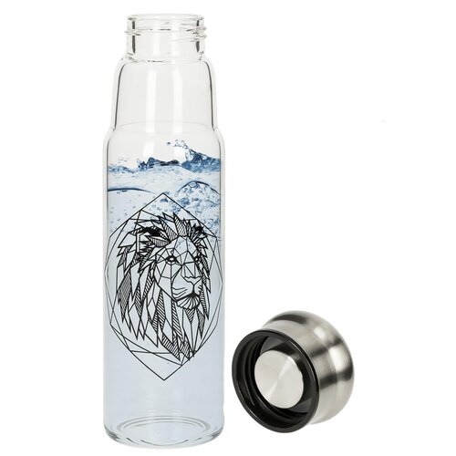 Glasflasche mit Hülle "Life" 0,55 l