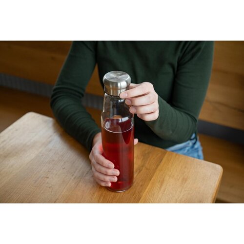 Glasflasche mit Hülle "Life" 0,7 l